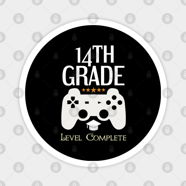 14th Grade Level Complete Video Gamer Birthday Gift Magnet by Tesszero